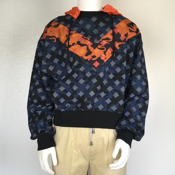 MCM Man Hooded Sweat Shirts Black Grey Color DM7 - Picture 2 of 7